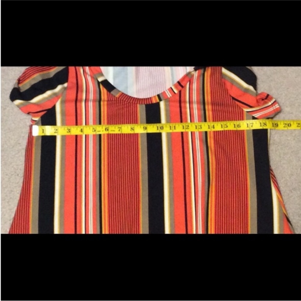 ACTING PRO Los Angeles COLORFUL Striped Tunic TOP Size LARGE - Picture 6 of 10